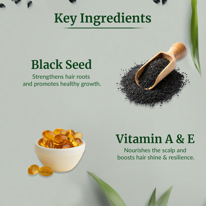 VI-JOHN Naturale Black Seed Enriched Hair Oil Strong & Shiny with Vitamin A.E & F
