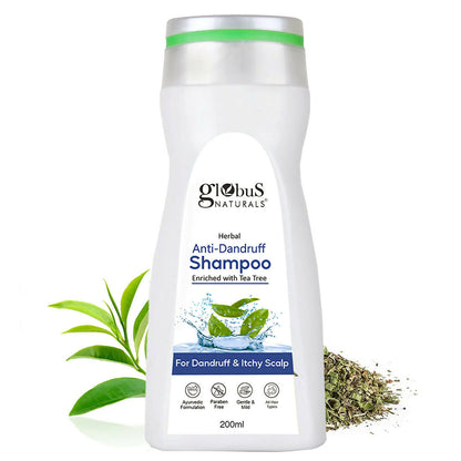 Globus Naturals Anti Dandruff Shampoo, For Dandruff and Itchy Scalp, Suitable For All Hair Types