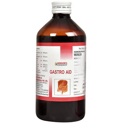 Bakson's Homeopathy Gastro Aid Syrup Sugar Free