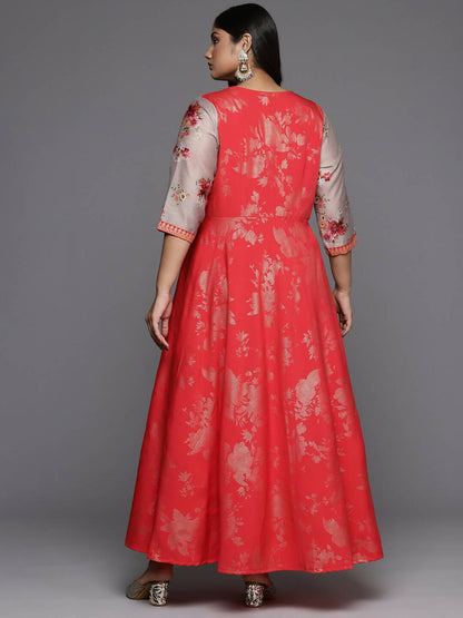 Ahalyaa Women's Traditional wear Ethnic Dress - Red