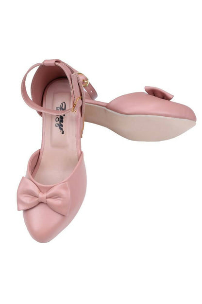 Tiny Bugs Girls Bow Embellished Ballerinas - Peach