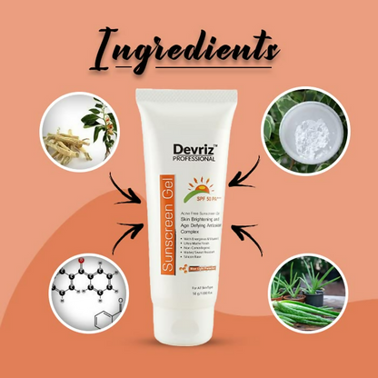 Devriz Professional Sunscreen Gel Spf 50 Pa+++