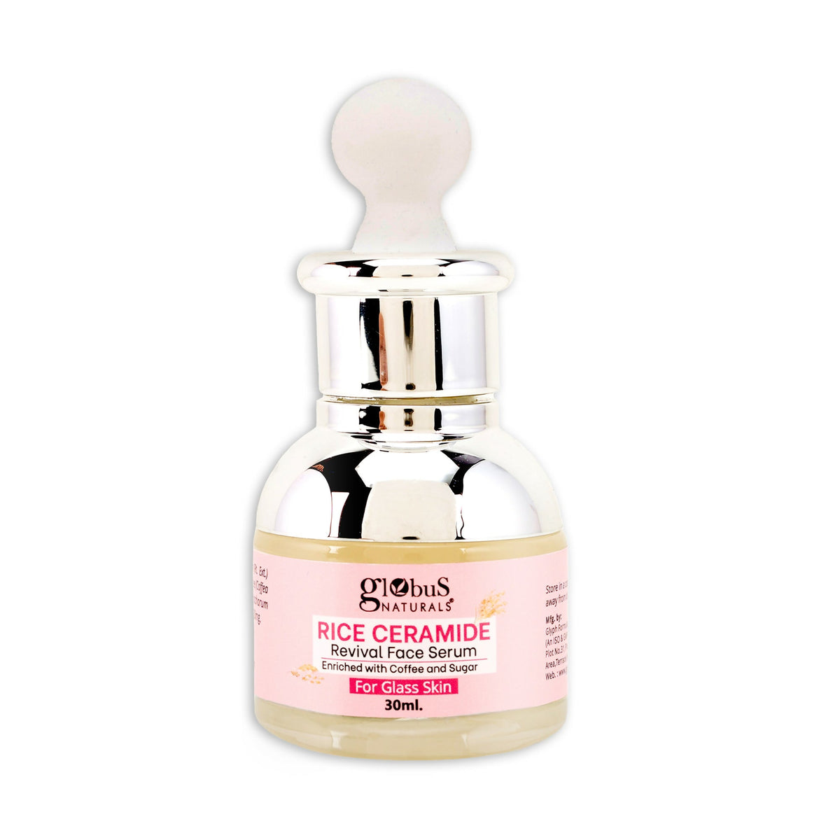 Globus Naturals Rice Ceramide Revival Face Serum, For Korean Glass Skin