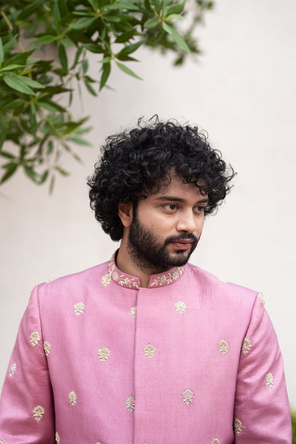 Purple Designer Sherwani by Hilo Design