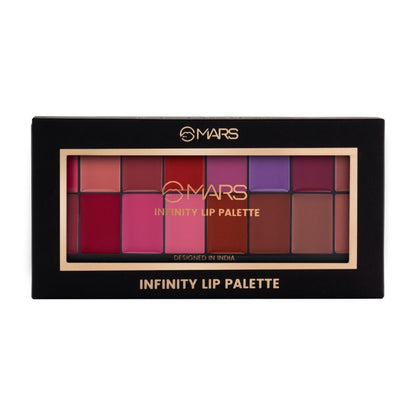 MARS Cosmetics Infinity Lip Palette with Spatula cum Applicator - 02 Multicolor