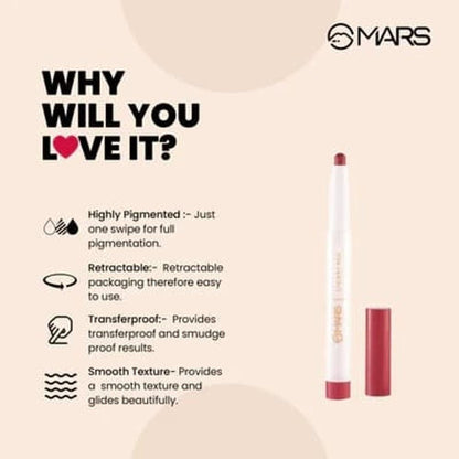 MARS Cosmetics Retractable Poppins Lipstick - Plum Nights
