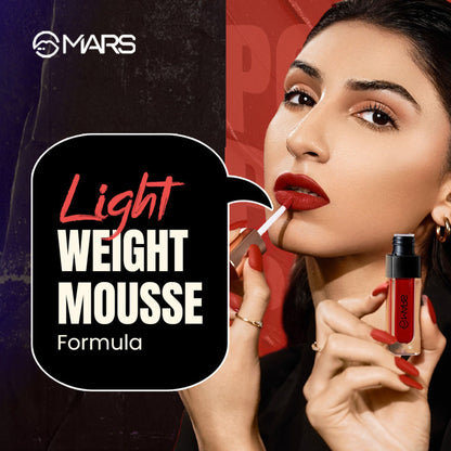 MARS Cosmetics Popstar Non Drying Liquid Mousse Lipstick - 01 Closeup