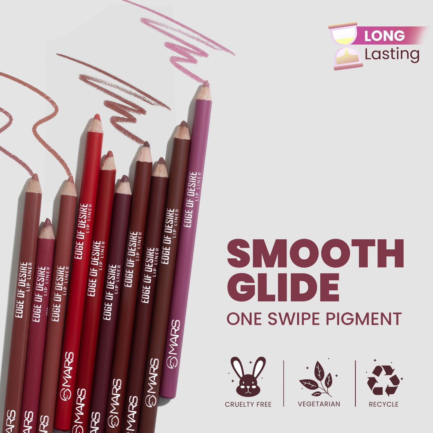 MARS Cosmetics Matte Lip Liner Set of 10 - Set B