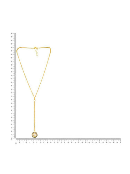 Gold Plated Kundan Necklace - Ruby Raang
