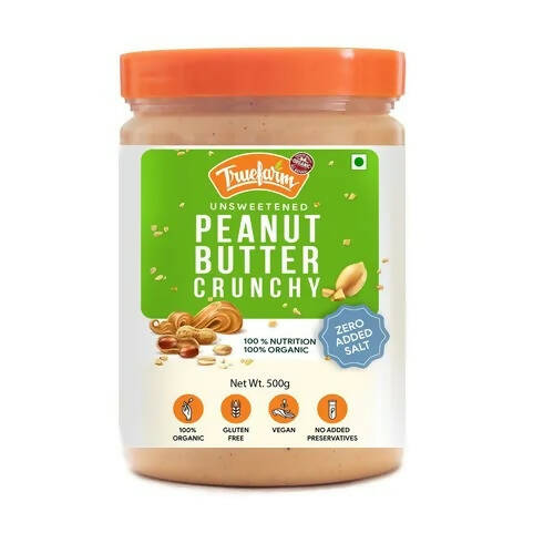 Truefarm Organic Peanut Butter Crunchy-Unsweetened