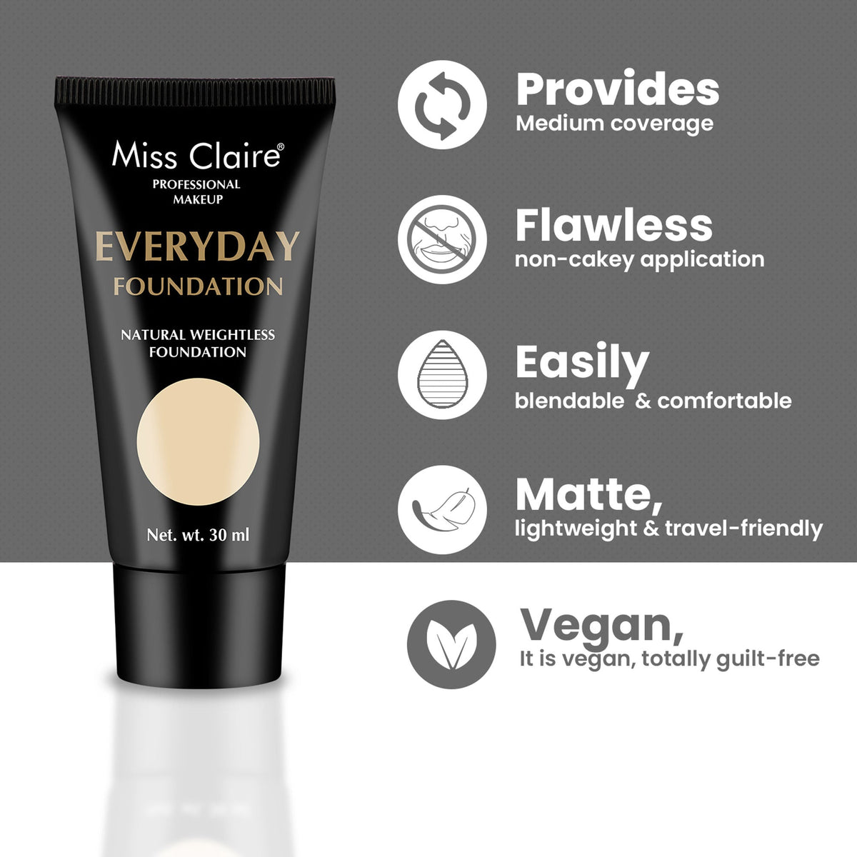 Miss Claire Everyday Foundation - Fr-01 Pale