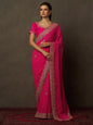 Saree Mall Bandhani Embroidered Pure Georgette Bandhani Sarees