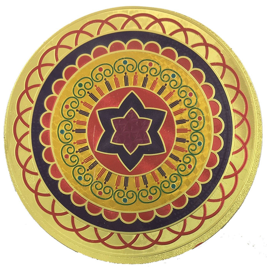 Stickerbazaar Micro Golden Embossing Rangoli Stickers