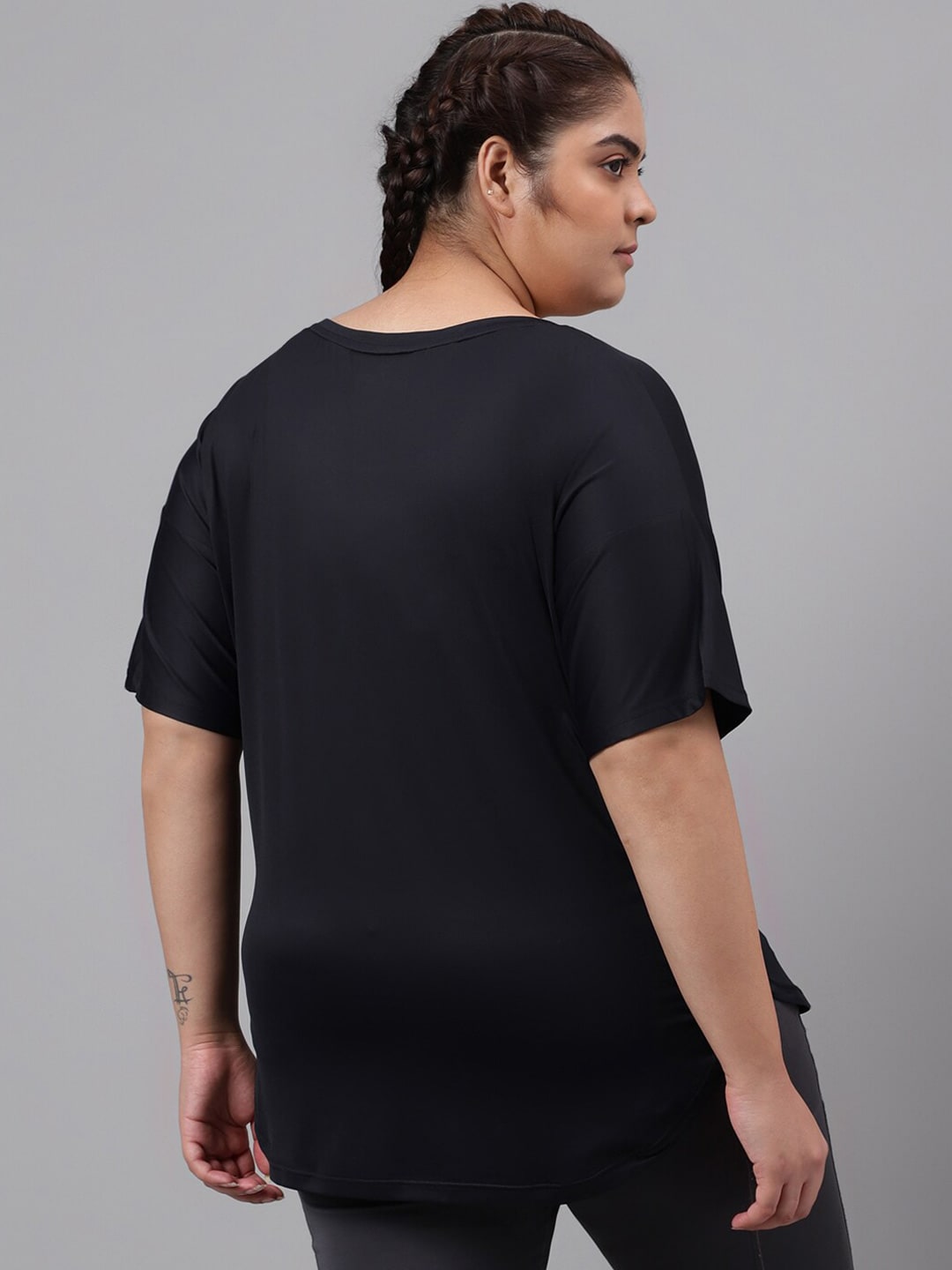 MKH Plus Size Typography Printed Dri-FIT T-shirt