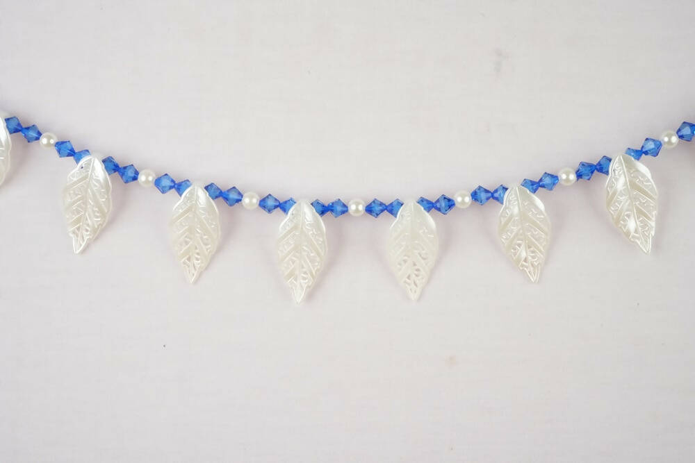 Kundan HandiKrafts White Leaf Beats Thoranna