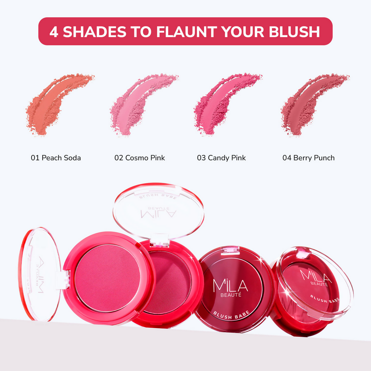 Mila Beaute Babe Blush Powder Blush - Peach Soda