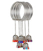 Silver-Plated Alloy Oxidised Bangle With Jhumki Hanging - The Pari