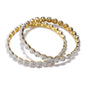 Gold-Polished Alloy Round Thin American Diamond Bangle Set - The Pari