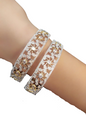 Gold-Polished Alloy Designer American Diamond Bangle Set - The Pari