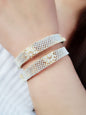 Gold-Polished Alloy Designer American Diamond Bangle Set - The Pari