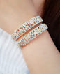 Gold-Polished Alloy Designer American Diamond Bangle Set - The Pari