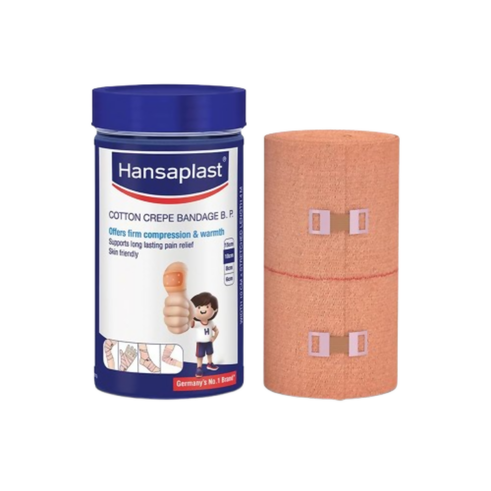 Hansaplast Soft Cotton Crepe Bandage For Pain Relief - 10CM x 4MTR