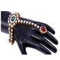 Gold-Polished Alloy Kundan Studded Hand Harness Bracelet - The Pari