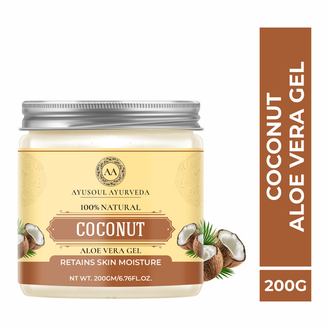 Ayusoul Ayurveda Coconut Aloe Vera Gel For Face & Body Skin Treatment