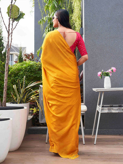 Tikhi Imli Woven Design Crepe Saree