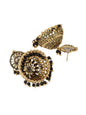 Gold-Polished Alloy Designer Brass Jhumki Earrings - The Pari