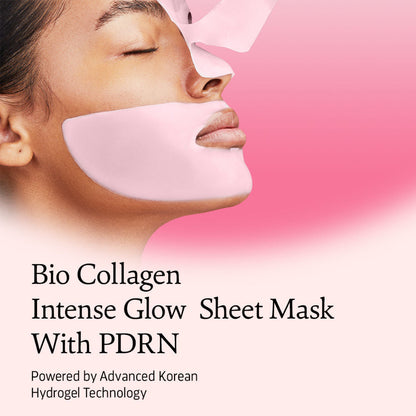Indulgeo Essentials Ginseng PDRN Enriched Bio Collagen Intense Glow Sheet Mask (44g)