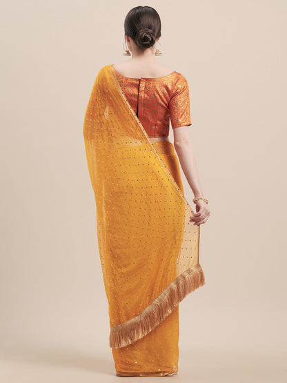 Tikhi Imli Embellished Mukaish Saree