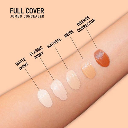 Matt Look Full Cover Jumbo Oil Control Perfect Coverage Concealer - White Ivory