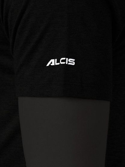 Alcis Typography Printed Dry Tech Slim Fit T-shirt