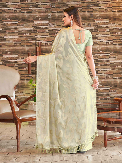 Tikhi Imli Embellished Jacquard Satin Ready to Wear Saree