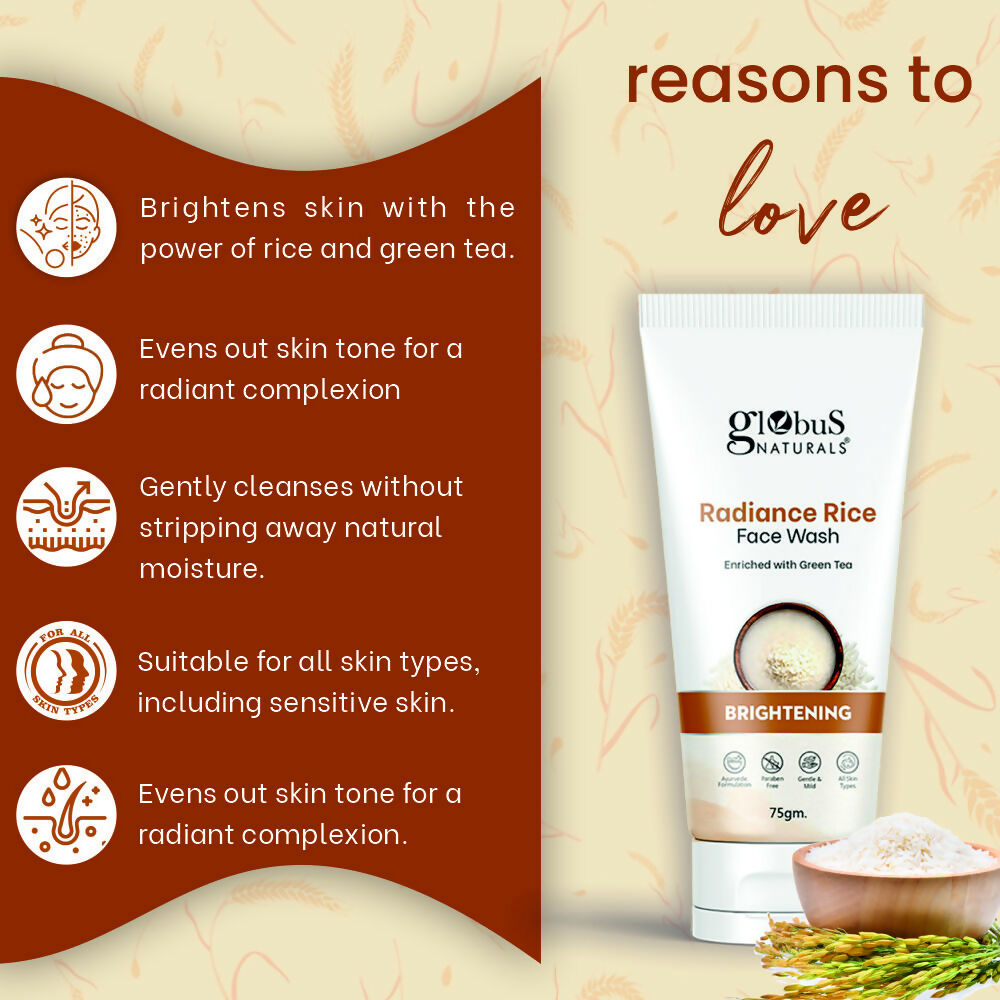 Globus Naturals Radiance Rice Face Wash