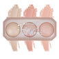 Matt Look Feel The Glow Baked Shimmer Highlighter Trio Palette - 03 Super Vibes