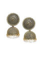Gold-Polished Alloy Antique Golden Jhumki Earrings - The Pari