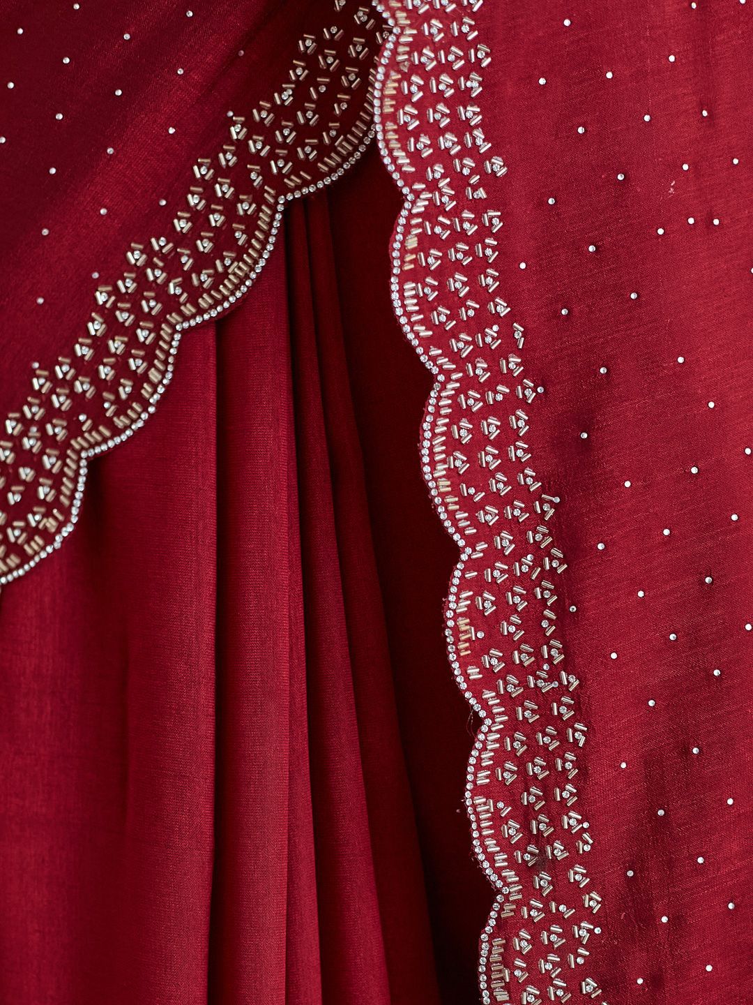 kasee Embellished Beads and Stones Silk Blend Saree