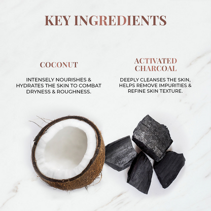 Just Herbs Coconut + Activated Charcoal Deep Cleansing Bathing Bar