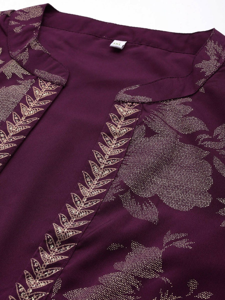 Ahalyaa Women's Traditional Wear Co-ords - Burgundy