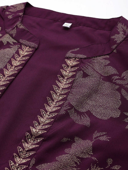 Ahalyaa Women's Traditional Wear Co-ords - Burgundy