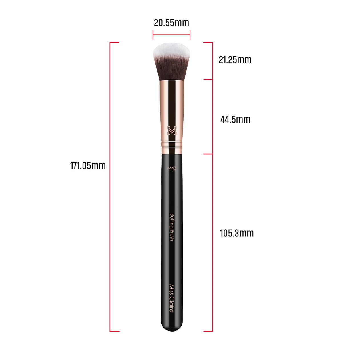 Miss Claire M43 - Buffing Brush - Rose Gold