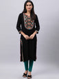 Souchii Women Ethnic Motifs Yoke Design Mirror Work Beautiful Kurta