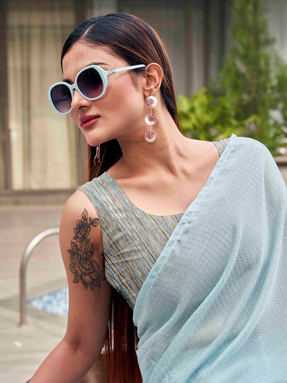 Tikhi Imli Woven Design Satin Ready to Wear Saree