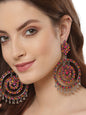 Shining Diva Multicoloured Oxidised Contemporary Drop Earrings