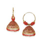 Gold-Polished Alloy Hoop And Jhumki Earrings - The Pari