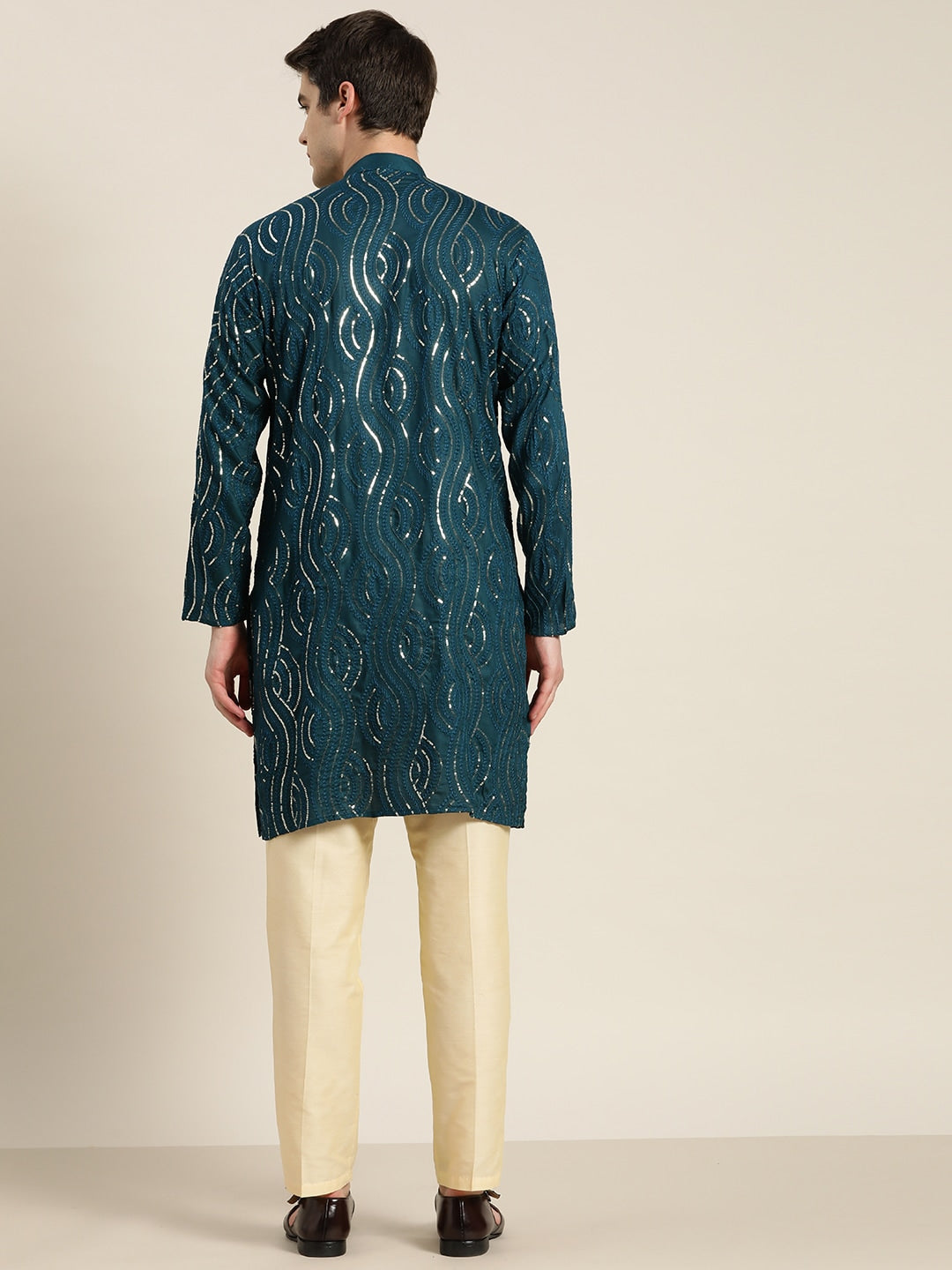 Sojanya Men Quirky Embroidered Sequinned Kurta