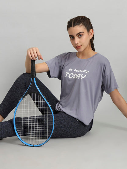 MKH Typography Printed Relaxed Fit Dri-Fit T-shirt