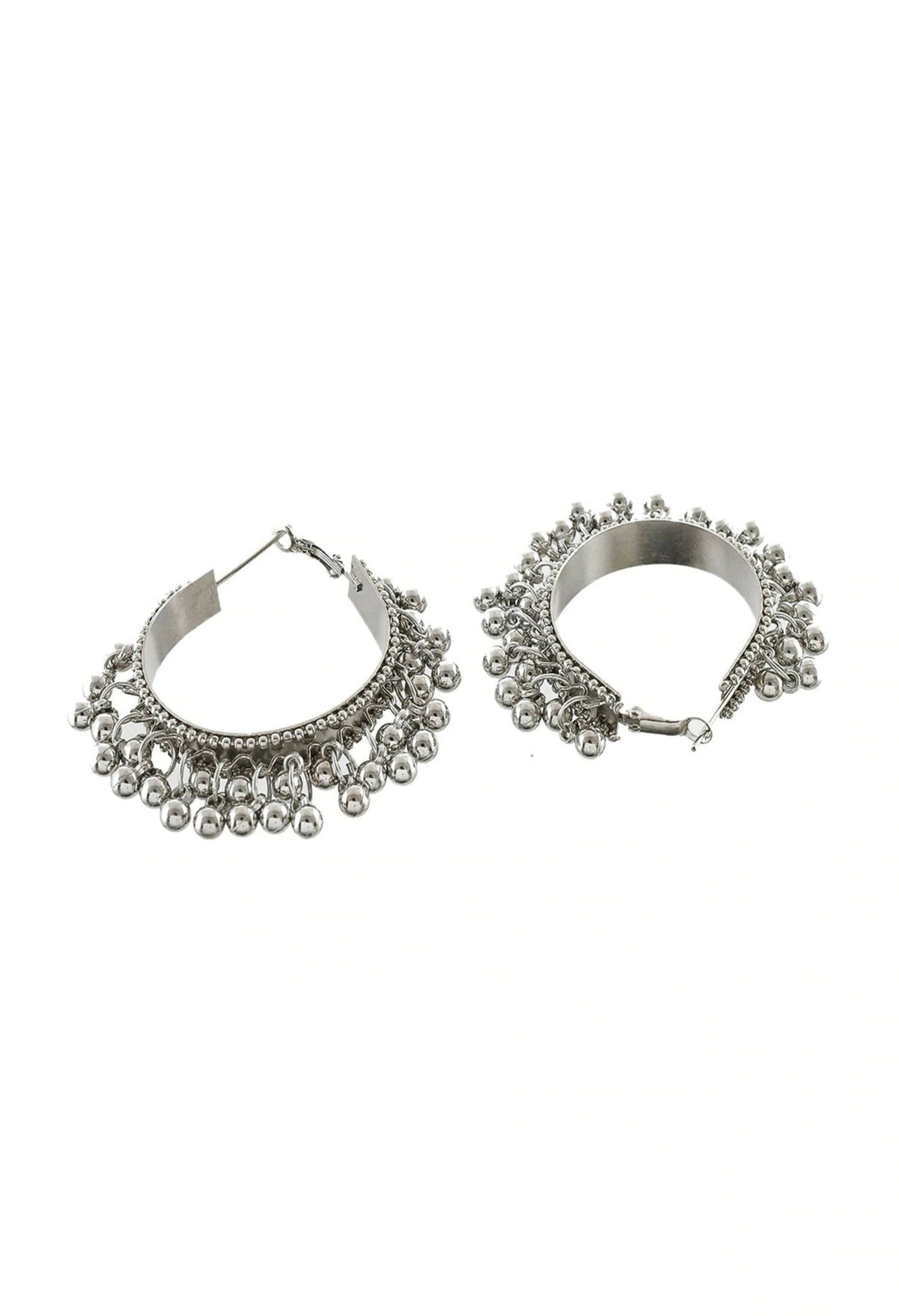 Mominos Fashion Johar Kamal Silver-Plated Brass Finish Radha Kishan Long Neckalce Combo Set For Women